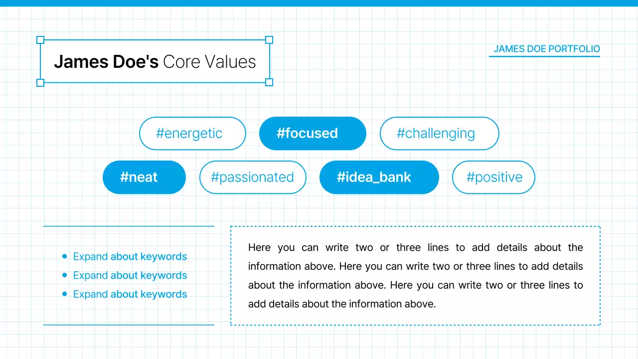 블루 모던 포트폴리오 이력서 프레젠테이션