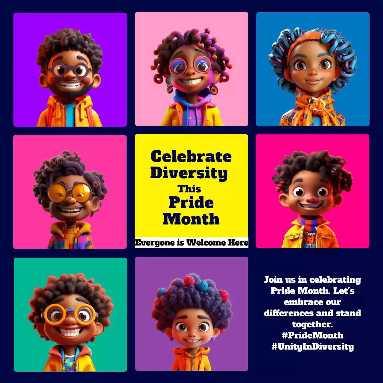 Rainbow Trendy Diversity Announcement Social Media Post