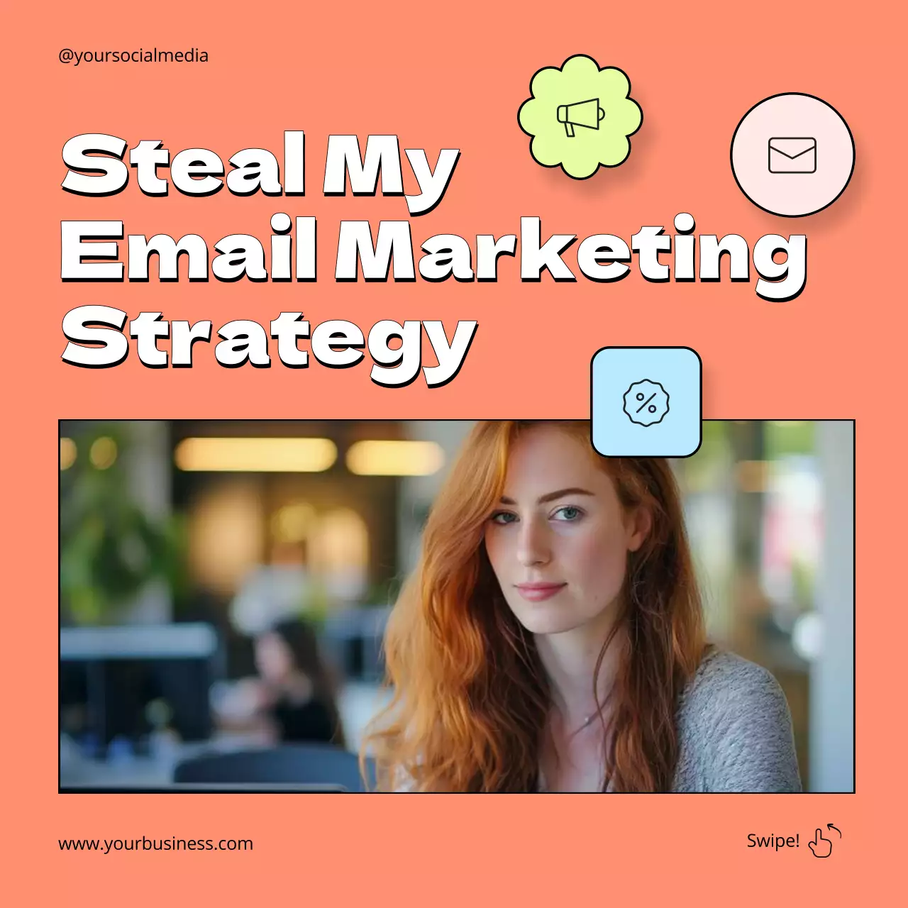 Coral Trendy Marketing Guide Social Media Post