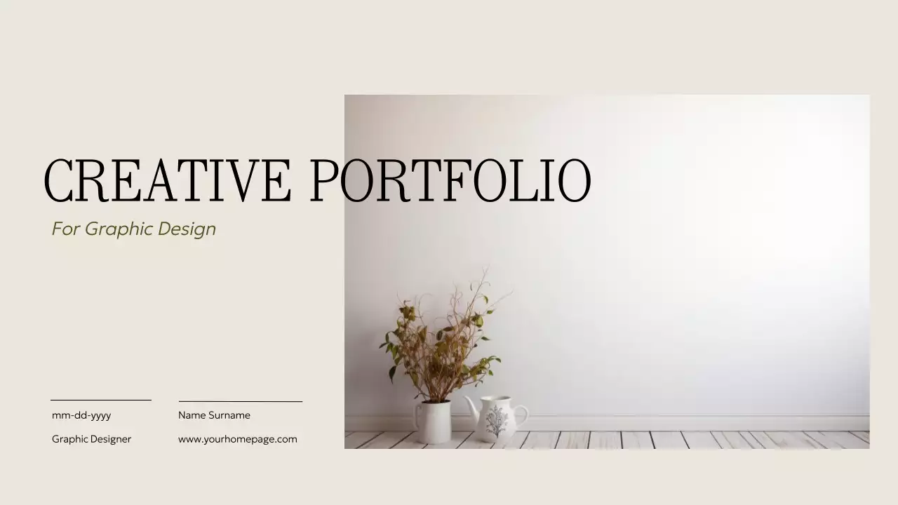Beige Minimal Portfolio Resume Presentation