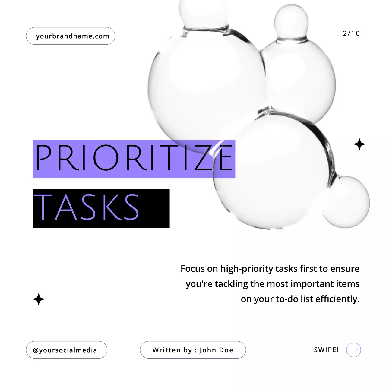White Modern Productivity Guide Social Media Post