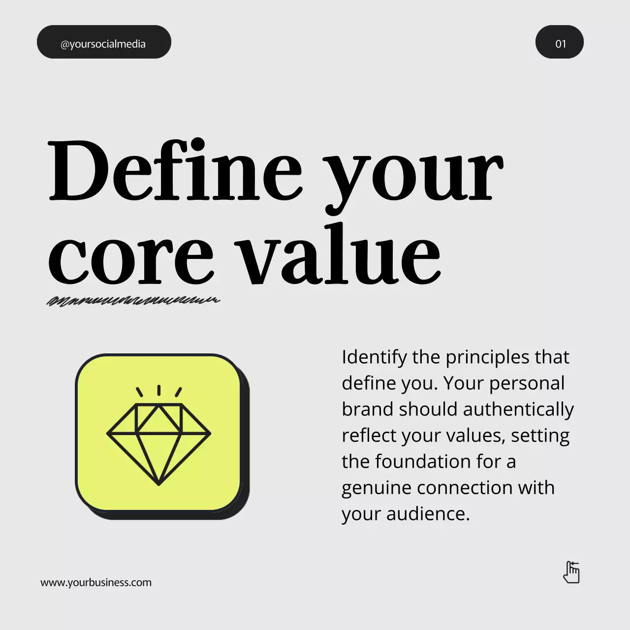 Yellow Professional Branding Guide Social Media Post