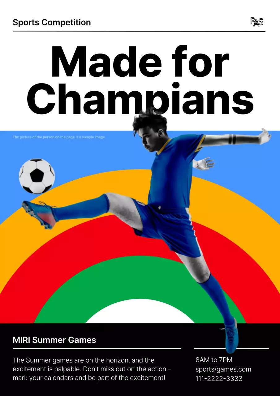 Rainbow Trendy Sports Promotion Poster