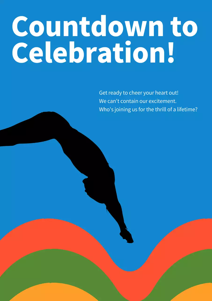 Blue and orange modern convention award promotion template