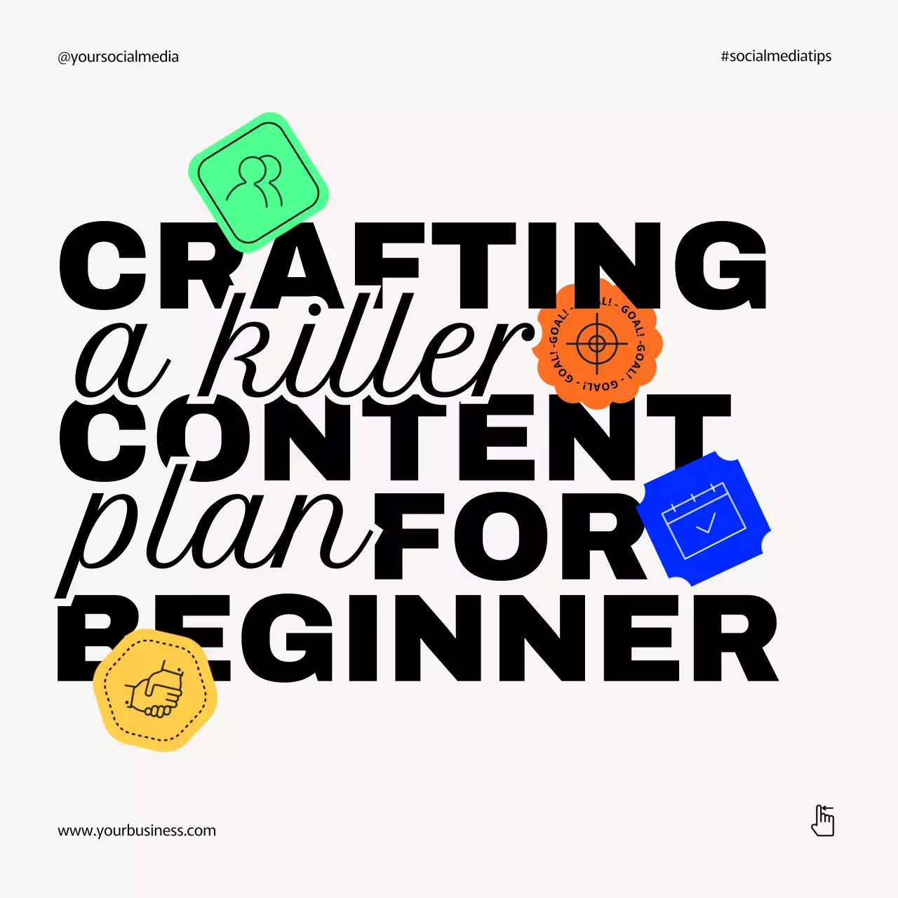 Black Modern Content Guide Social Media Post