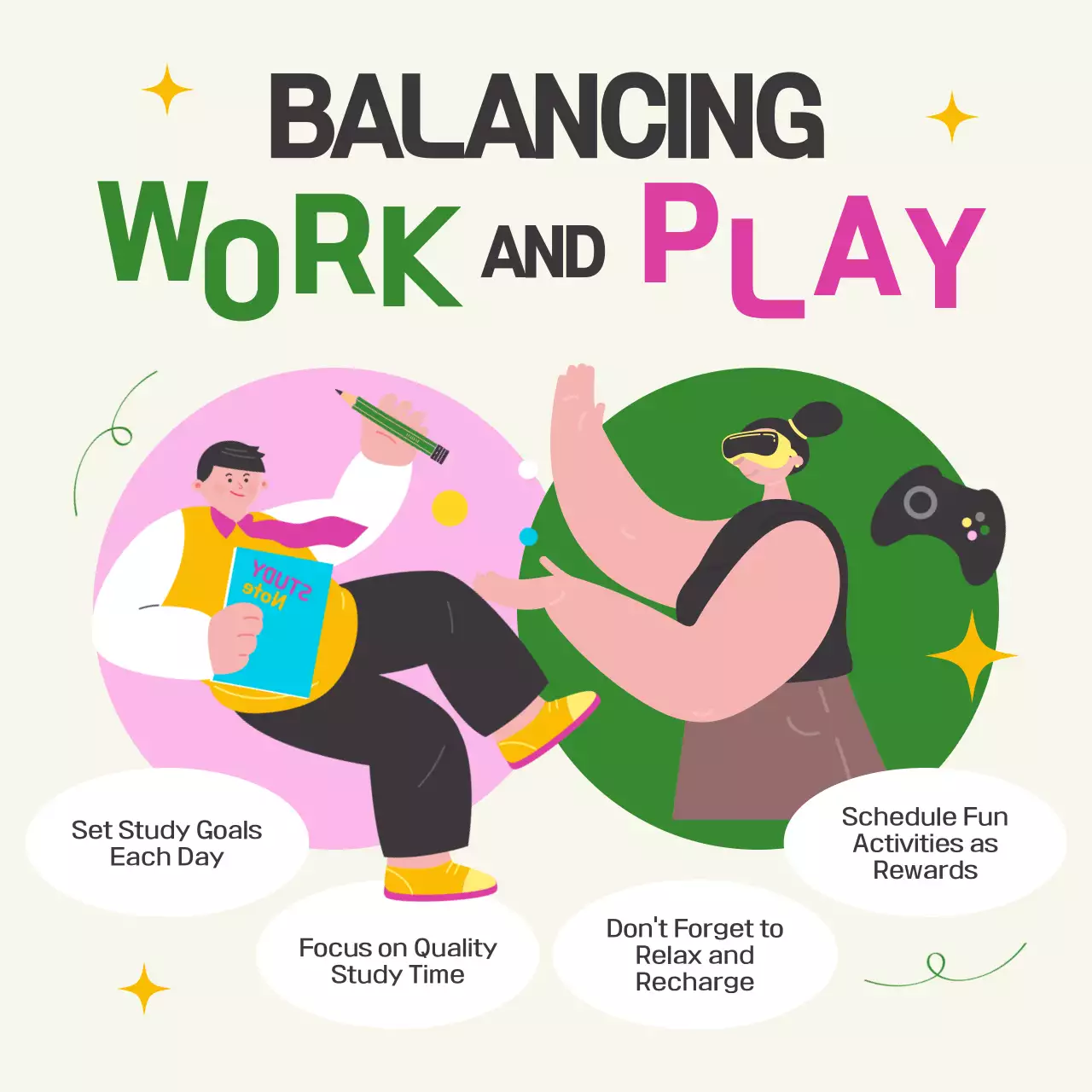 Colourful Trendy Study Announcement Poster