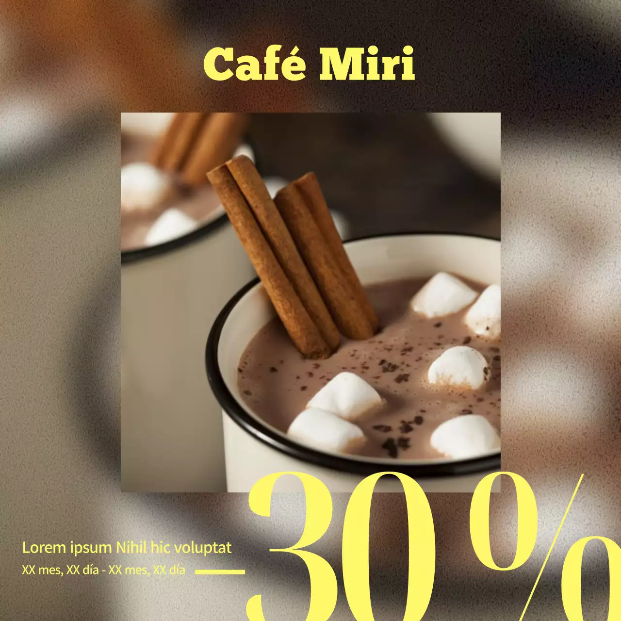 Puesto de diseño para el propietario de una cafetería de moda en amarillo y negro