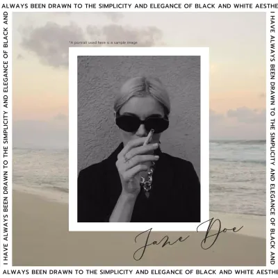 Black Elegant Portrait Invitation Social Media Post