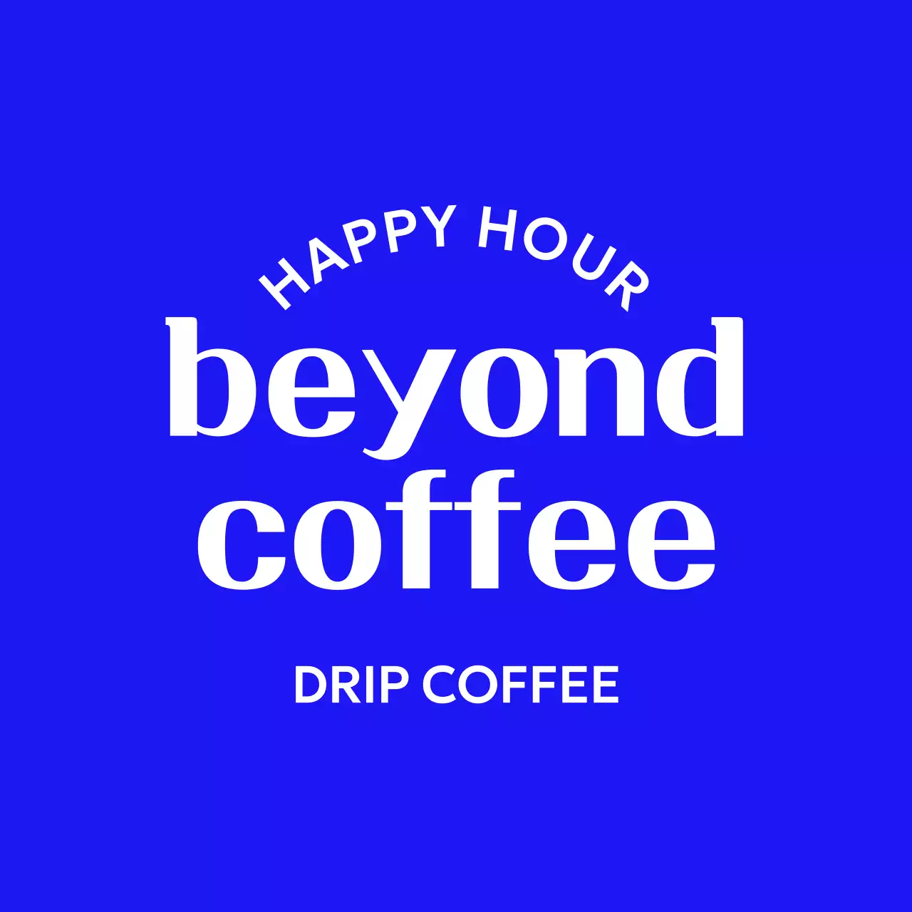 곡선 텍스트와 노랑색 물결이 있는 심플한 느낌의 카페 굿즈