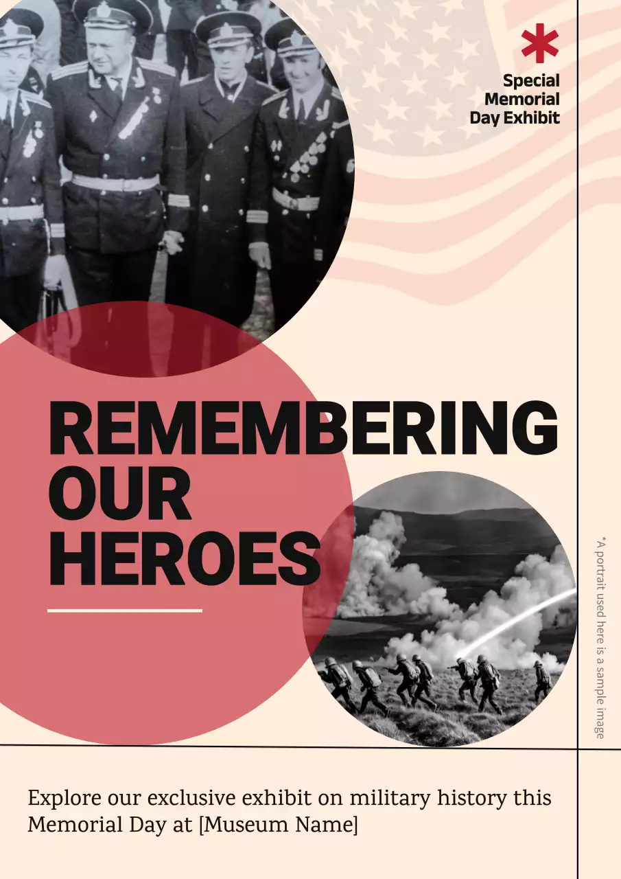 Beige Vintage Military Exhibition Poster