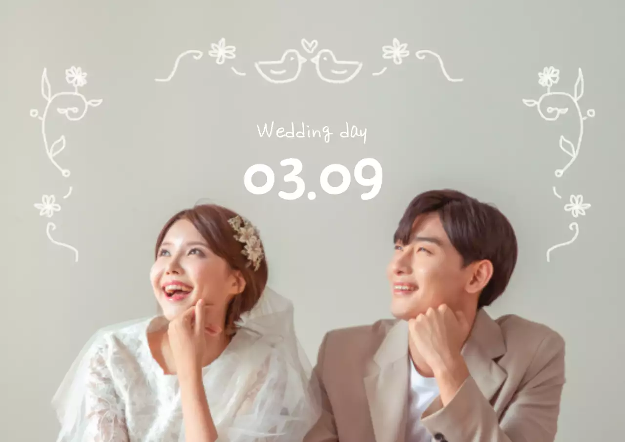 白 シンプル 結婚式 招待状 ポスター