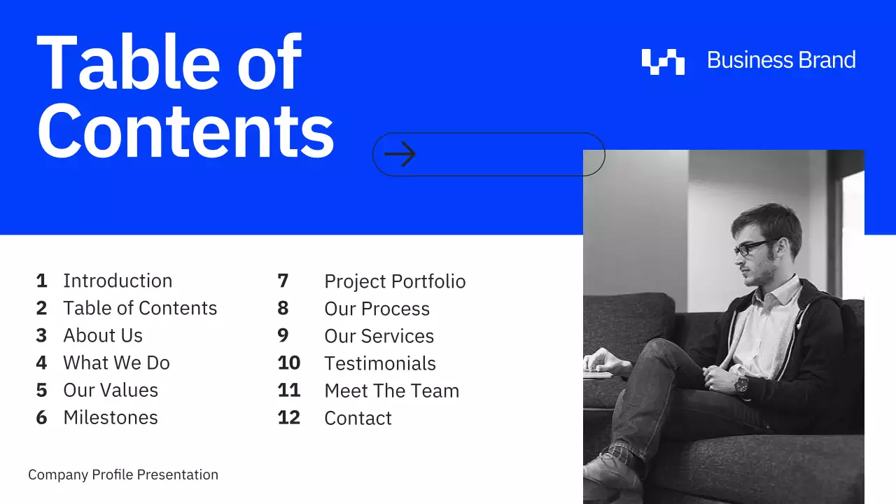 Blue Modern Company Profile Presentation