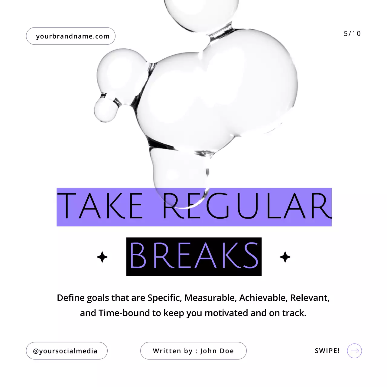 White Modern Productivity Guide Social Media Post