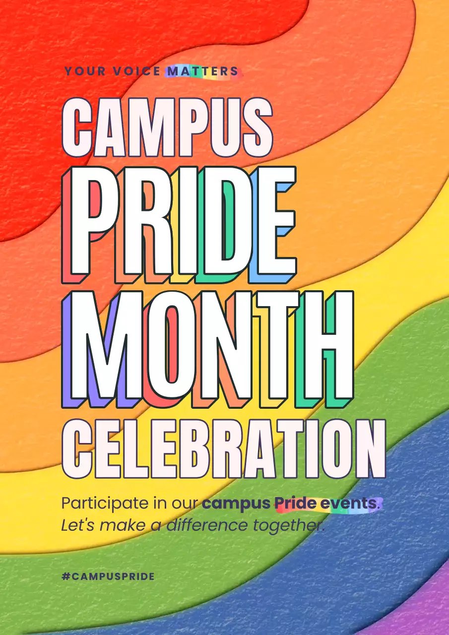 Rainbow Trendy Pride Event Poster