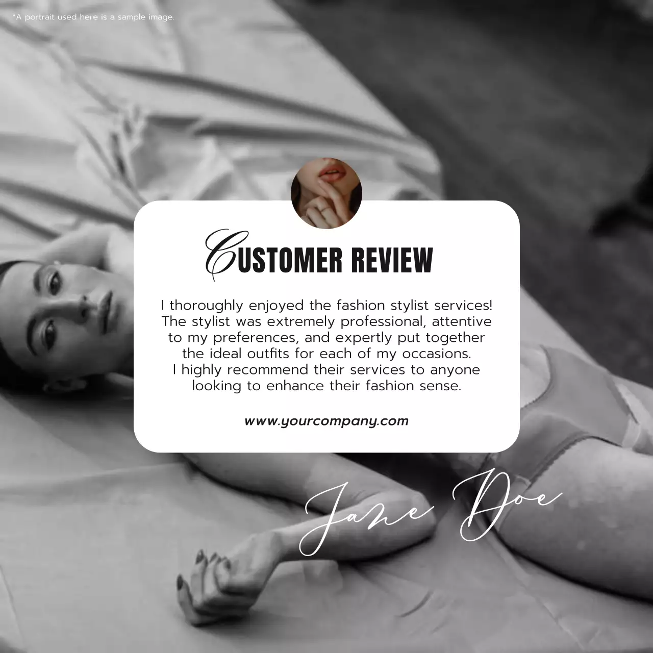 Black Elegant Fashion Review Social Media Post