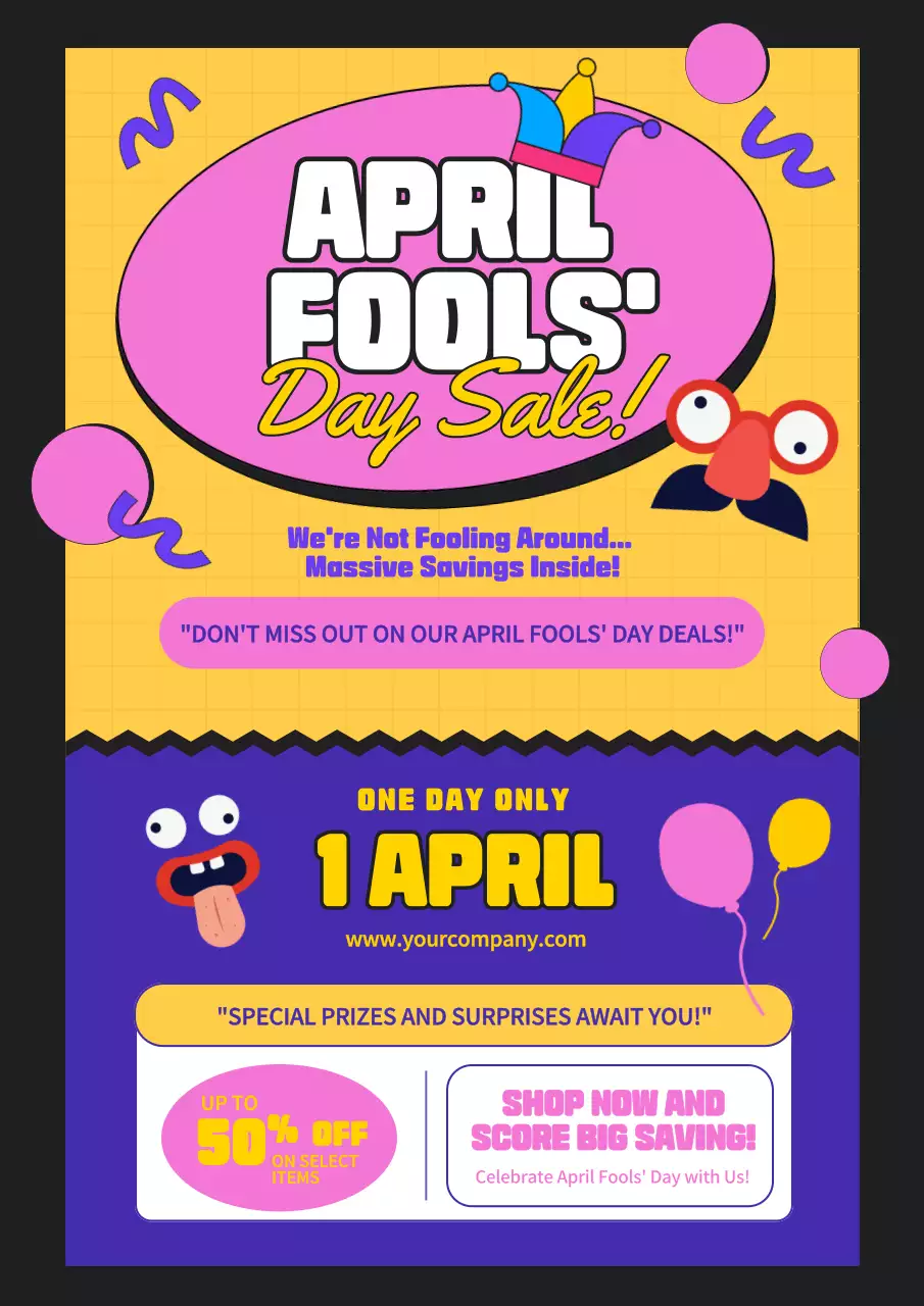 Pink Playful Sale Promotion Poster