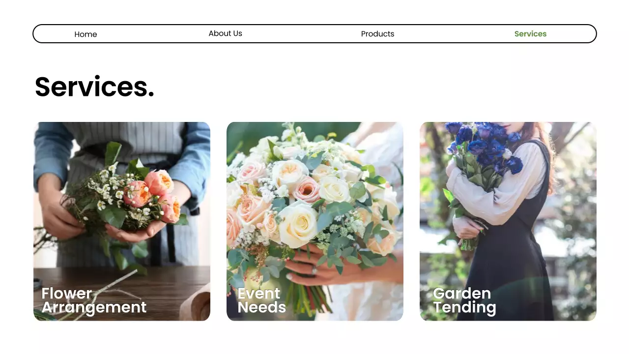 Green Modern Flower Promotion Presentation