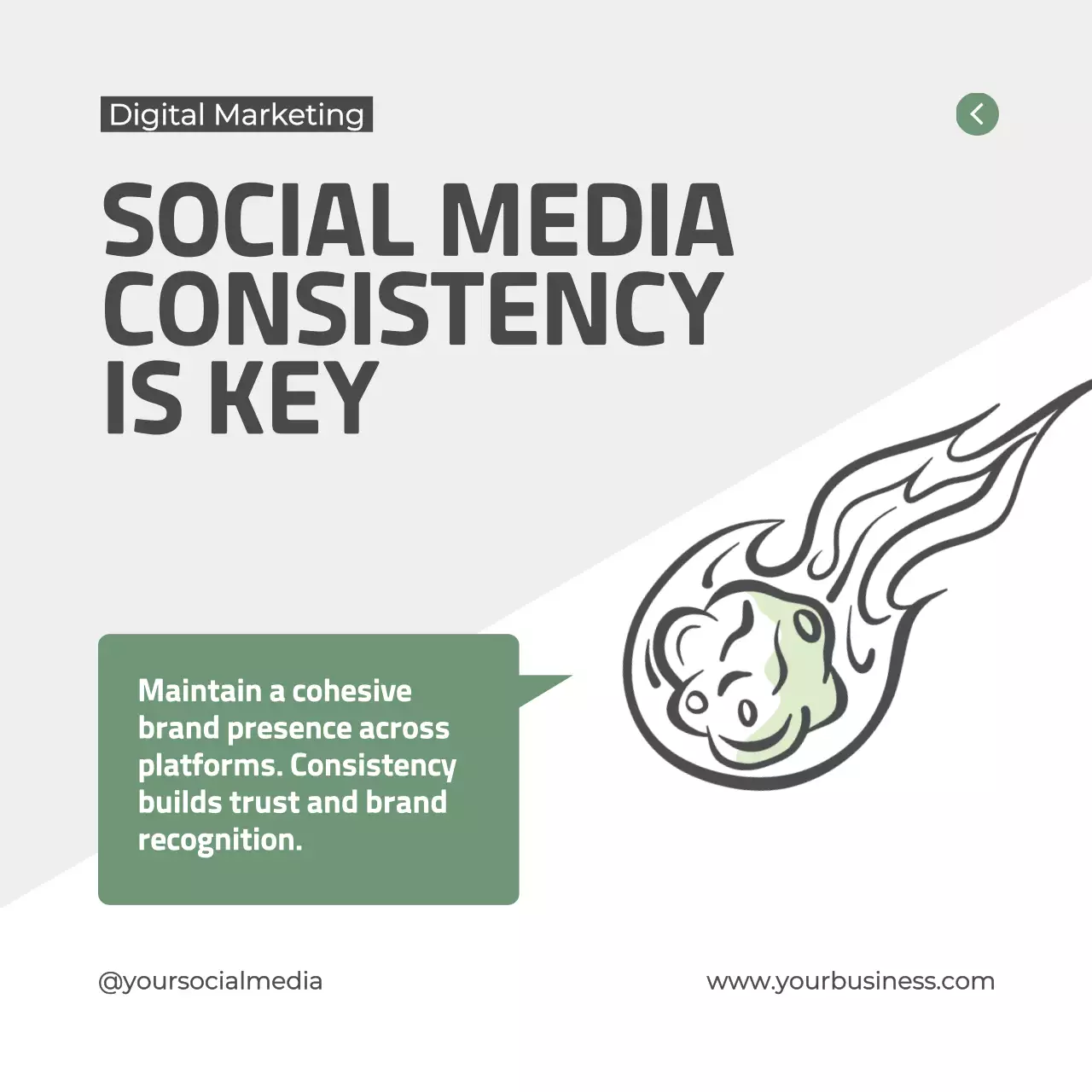 Green Modern Digital Marketing Guide Social Media Post