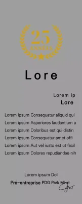 Plaque de longévité avec lauriers et étoiles en or