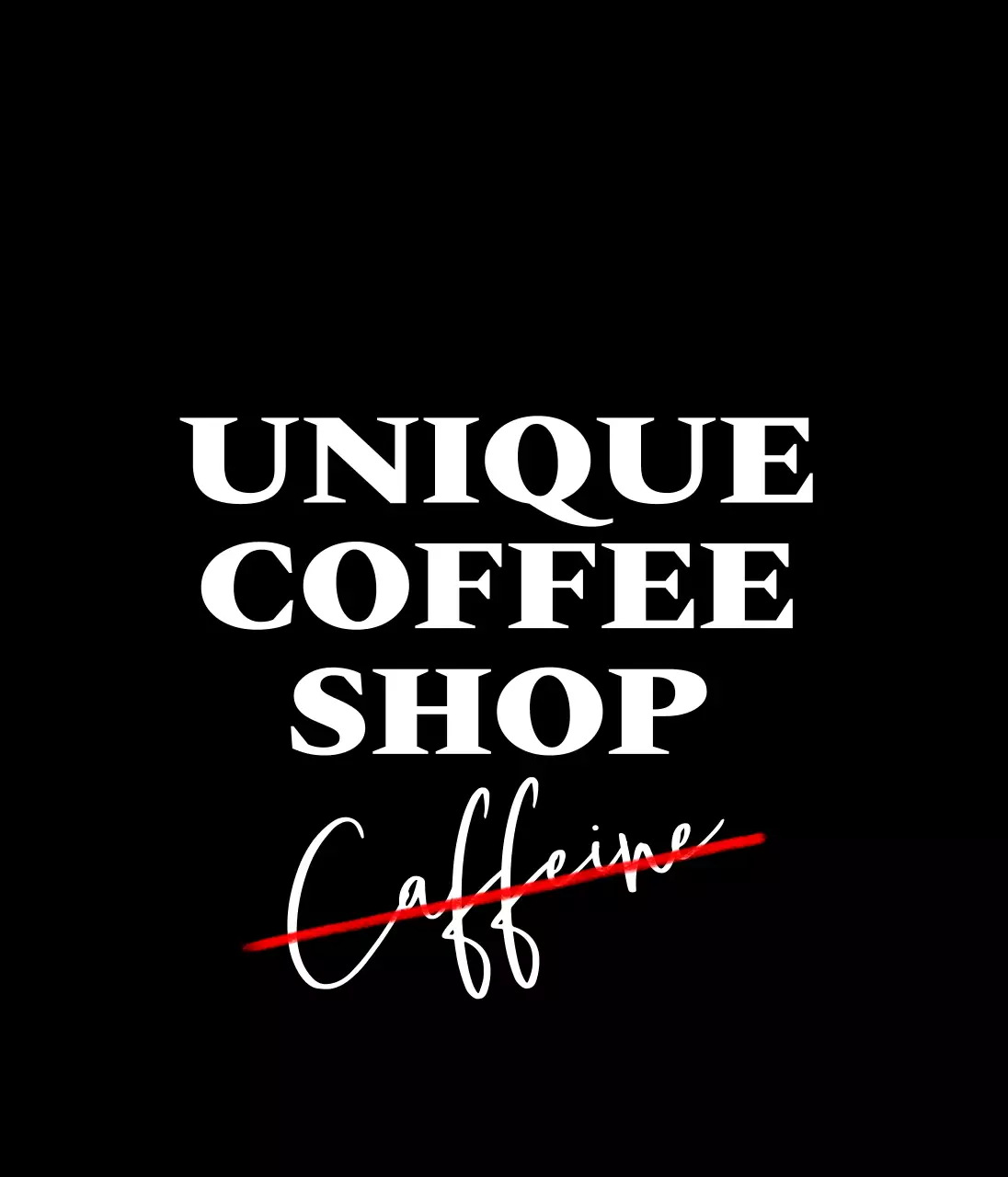 레터링 컨셉의 커피숍 홍보용