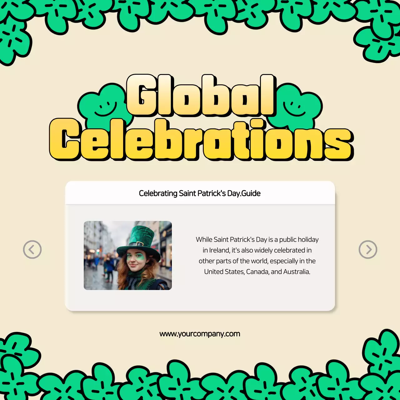 Green Retro Holiday Guide Social Media Post