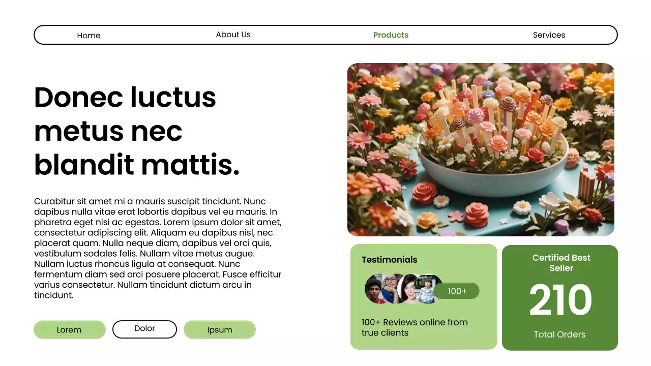 Green Modern Flower Promotion Presentation