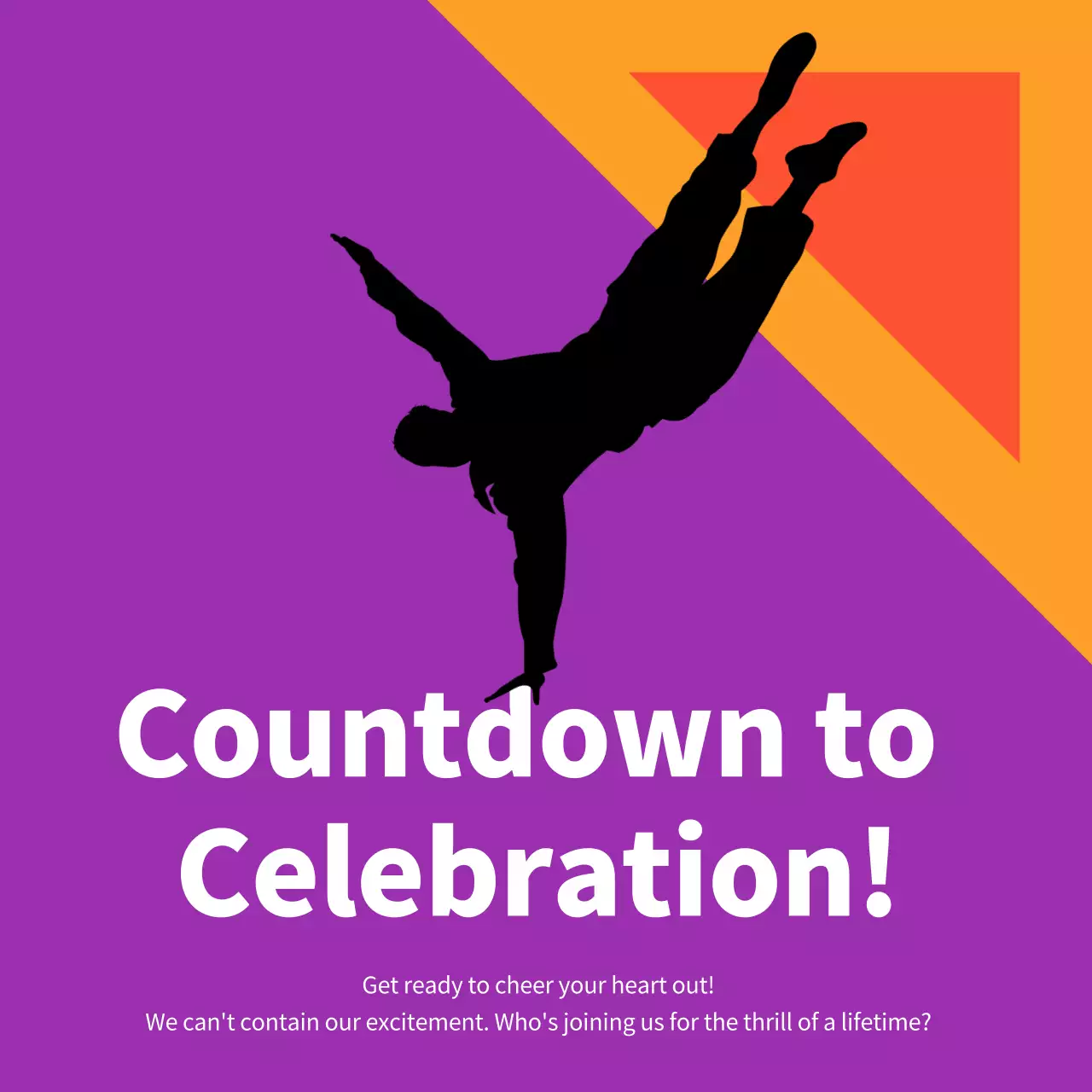 Orange Modern Sports Announcement Social Media Post