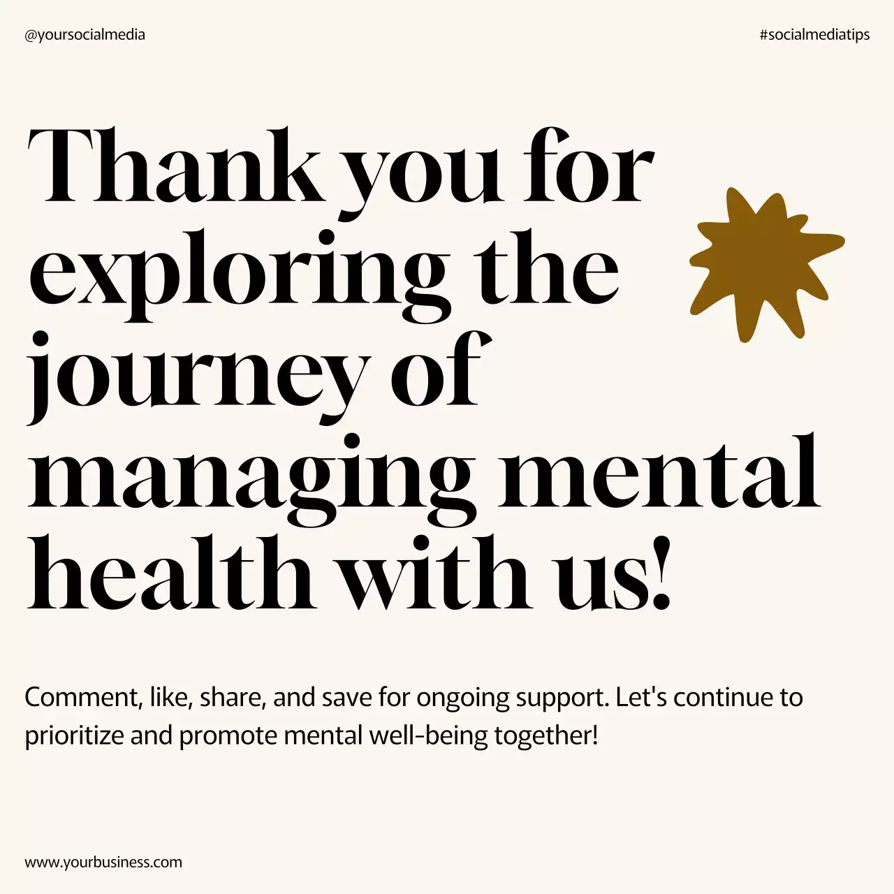 Beige Minimal Wellness Guide Social Media Post