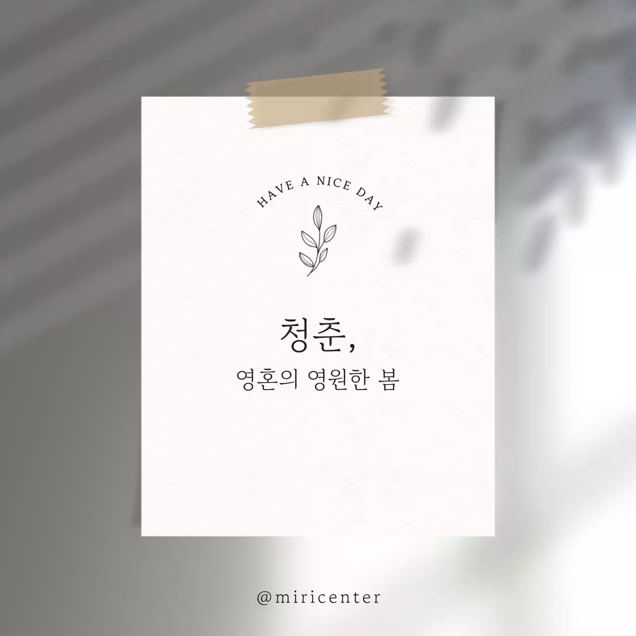 흰색과 회색의 모던한 감성 템플릿 게시글