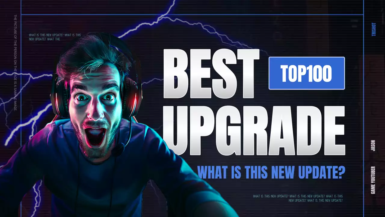 Blue Trendy Gaming Announcement YouTube Thumbnail