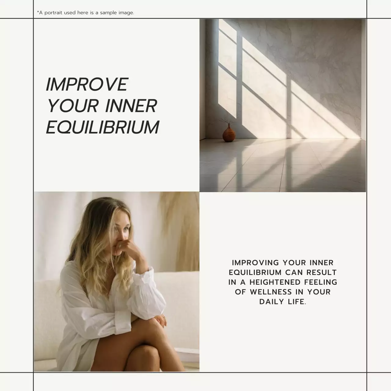 Beige Minimal Wellness Promotion Social Media Post