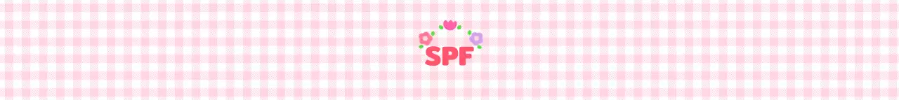 핑크색 체크무늬 패턴과 꽃 일러스트가 있는 귀여운 느낌의 봄 피크닉 페스티벌