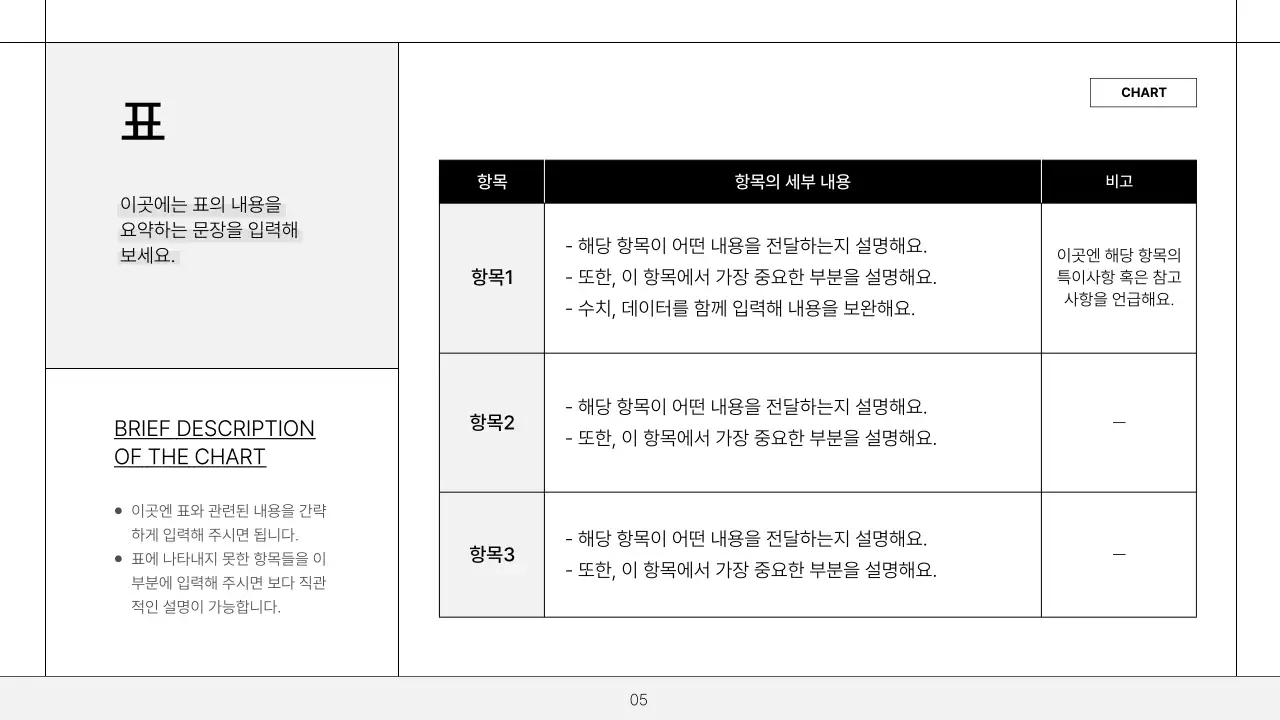 흑백의 심플한 공공기관 보고서