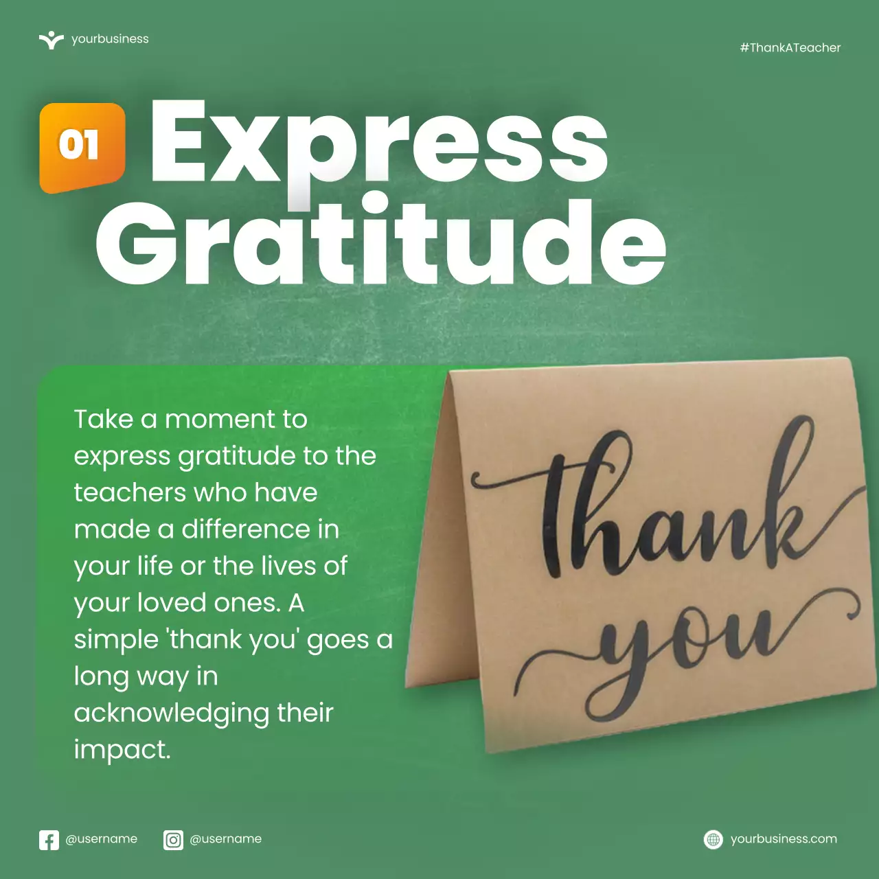 Green Modern Education Promotion Social Media Post