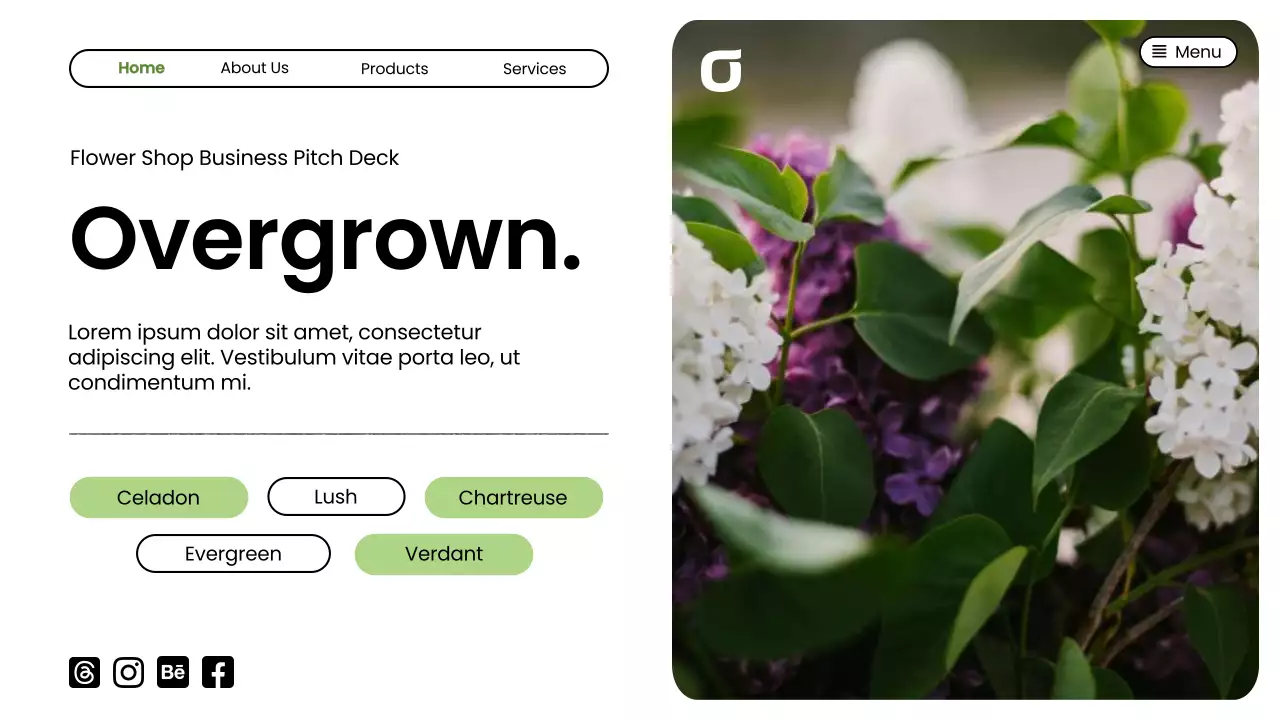 Green Modern Flower Promotion Presentation