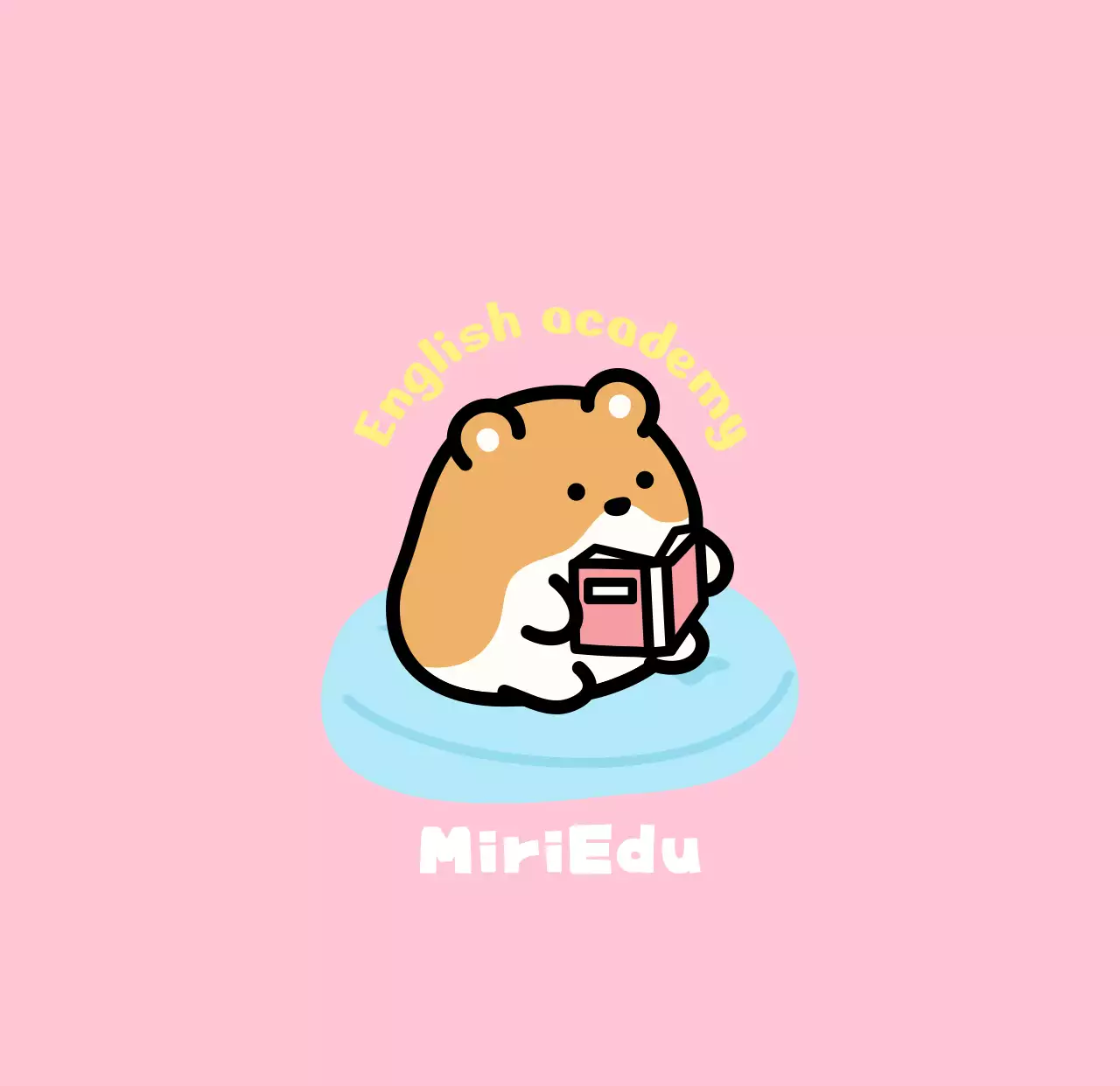 귀여운 일러스트의 교육 학원 홍보용