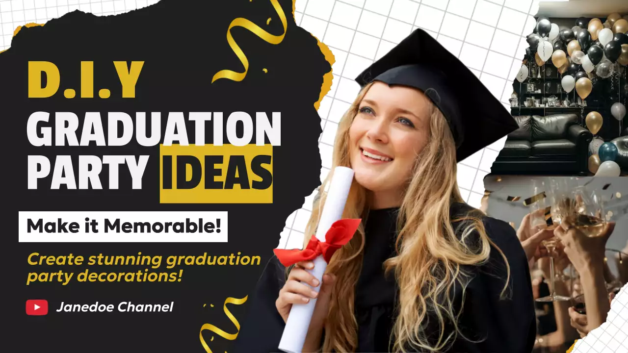 Black Trendy Graduation Guide YouTube Thumbnail