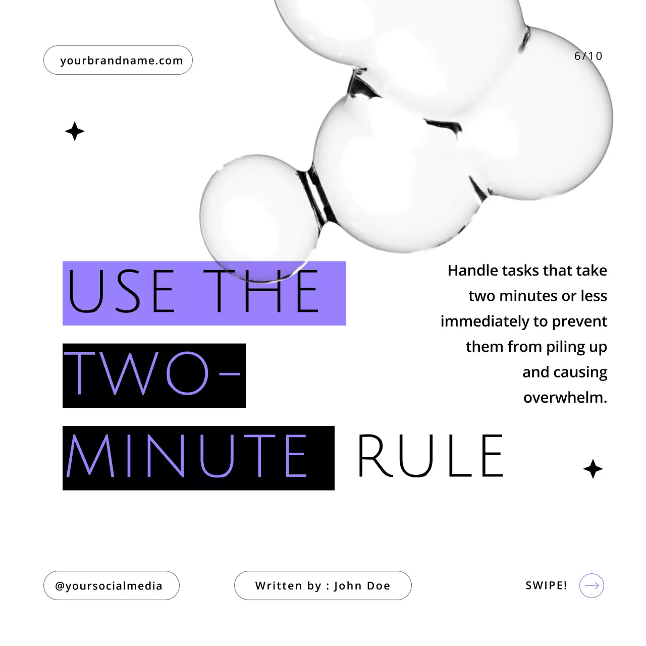 White Modern Productivity Guide Social Media Post