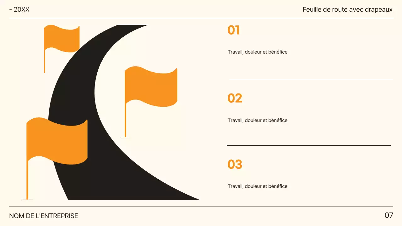 Proposition de buts et d'objectifs tendance noir et orange