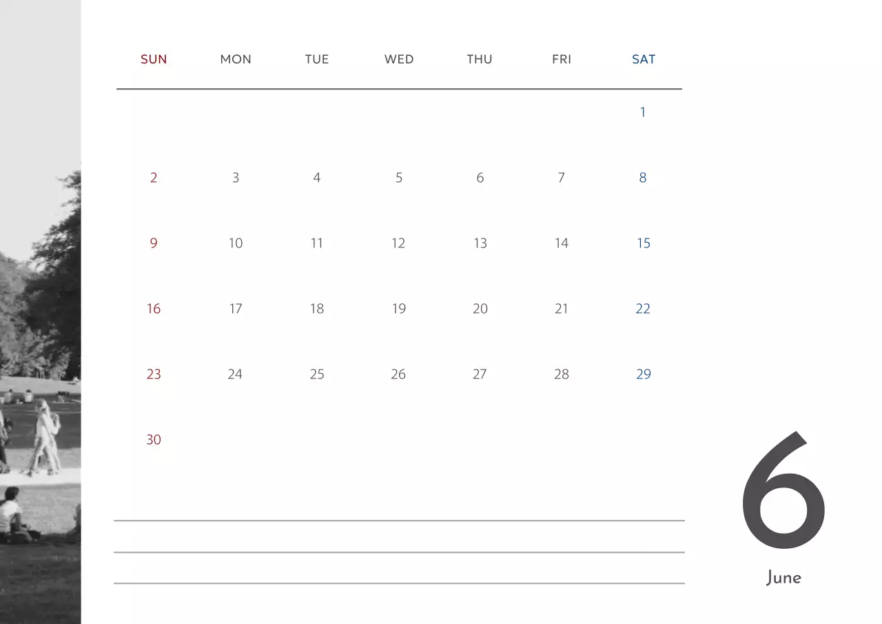 黒 シンプル カレンダー スケジュール ポスター