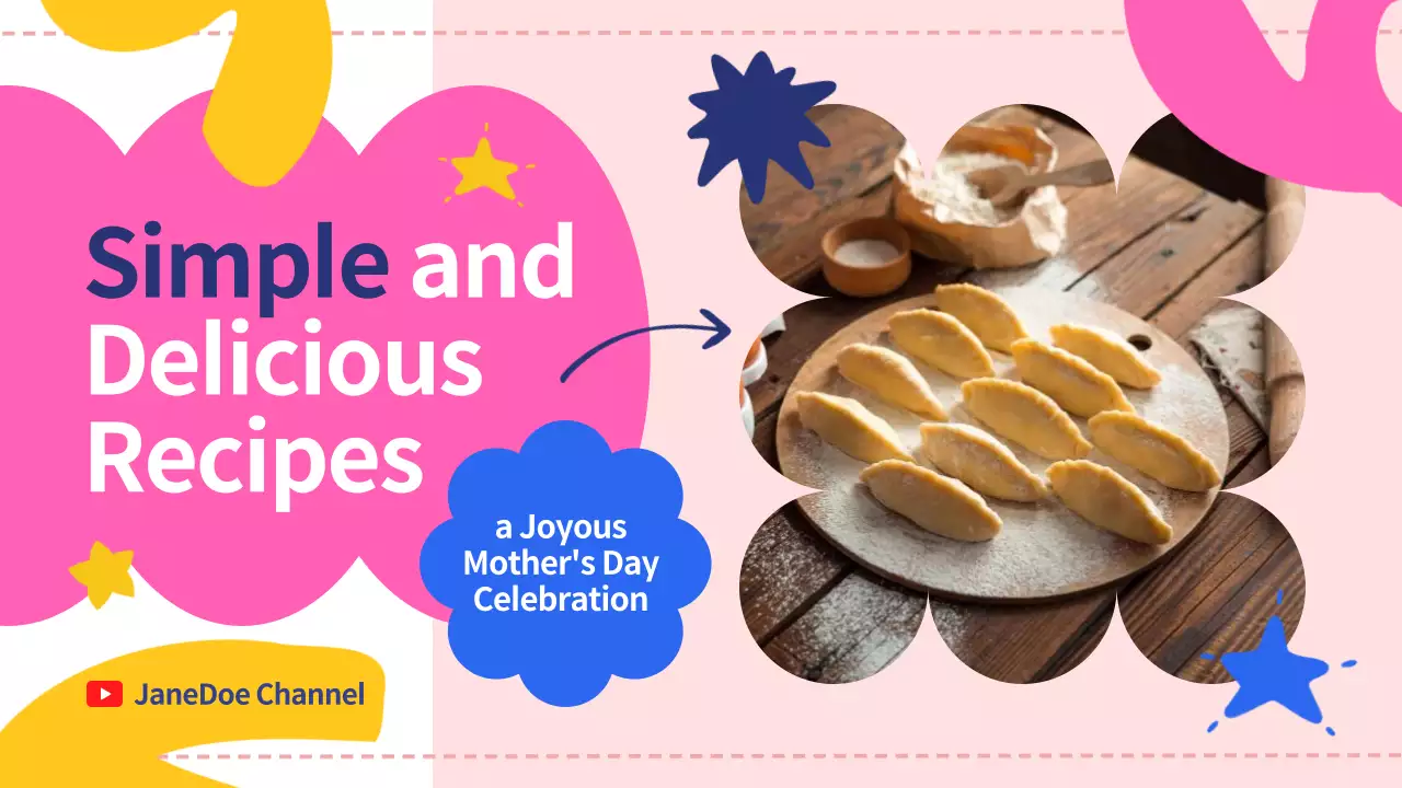 Pink Simple Recipes Guide YouTube Thumbnail