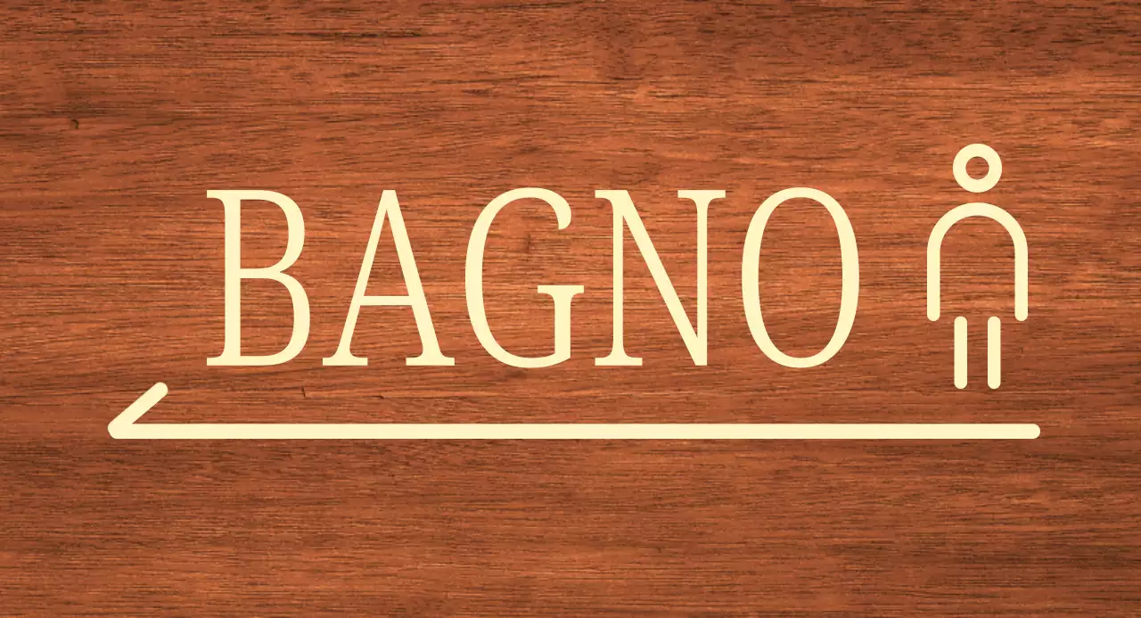 Icona uomo beige Posizione della toilette