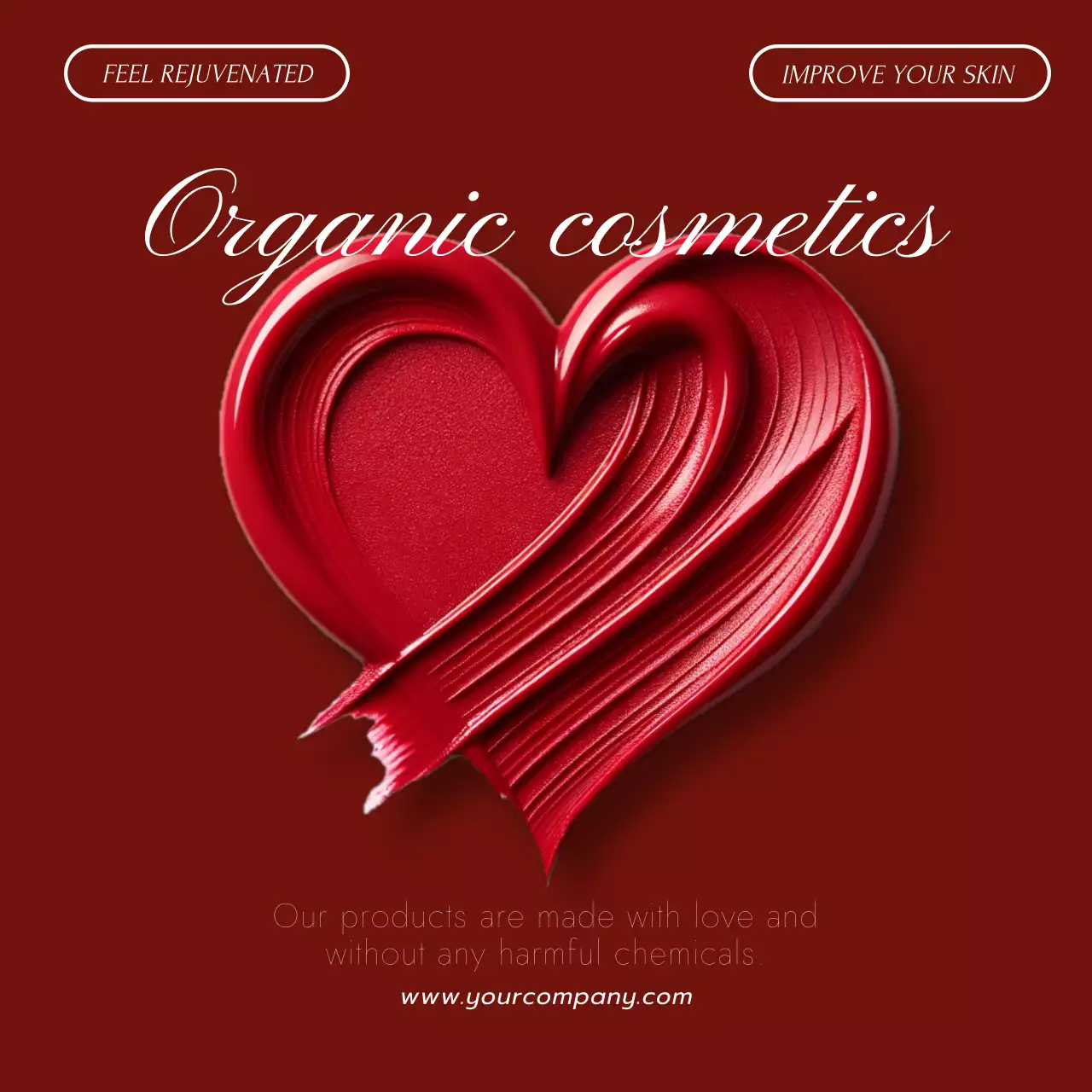 Red Elegant Cosmetics Promotion Instagram Post