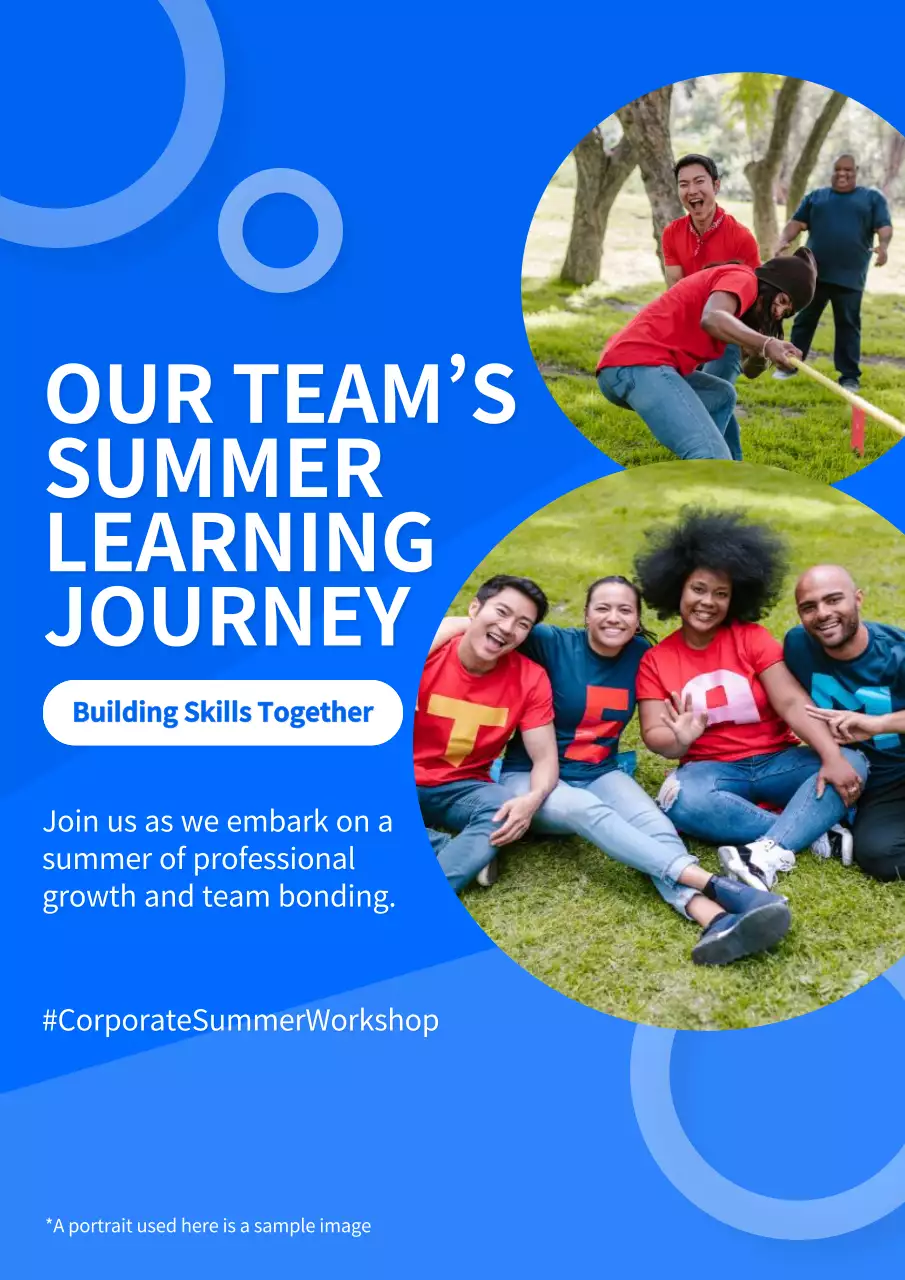 Blue Modern Team Workshop Poster