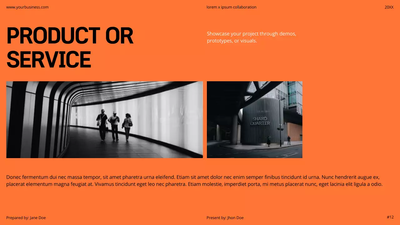 Orange Modern Business Pitch Presentation