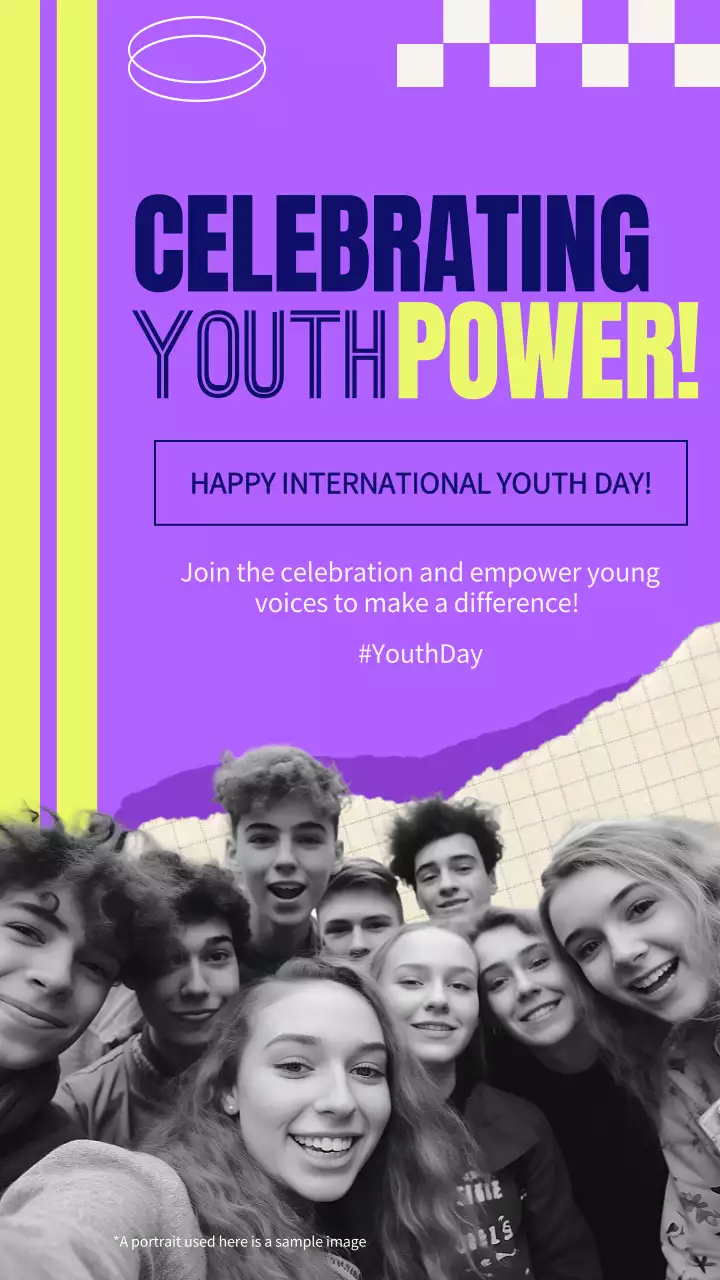 Purple Trendy Youth Announcement Instagram Post