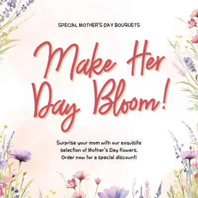 Pink Floral Mother's Day Promotion Social Media Post