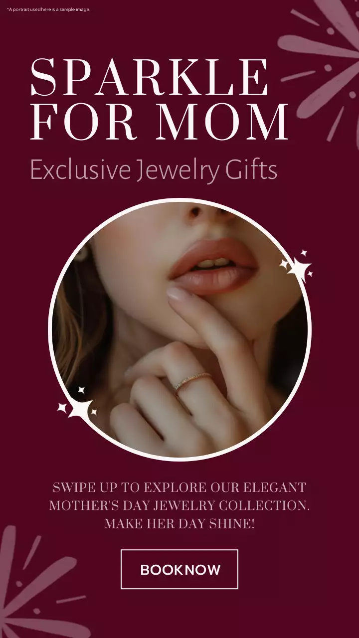 Maroon Elegant Jewelry Promotion Instagram Post