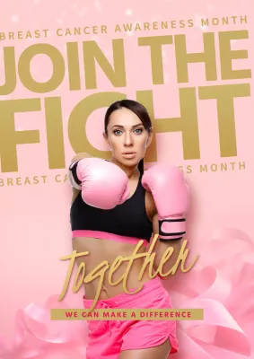 Pink Bold Awareness Promotion Poster