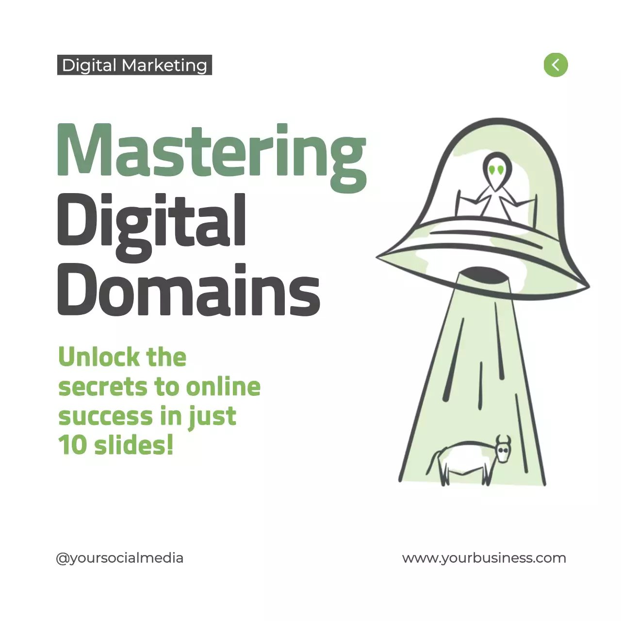 Green Modern Digital Marketing Guide Social Media Post